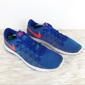 Nike Flex Fury 2 Blue/White Running Shoe 8.5 Blue